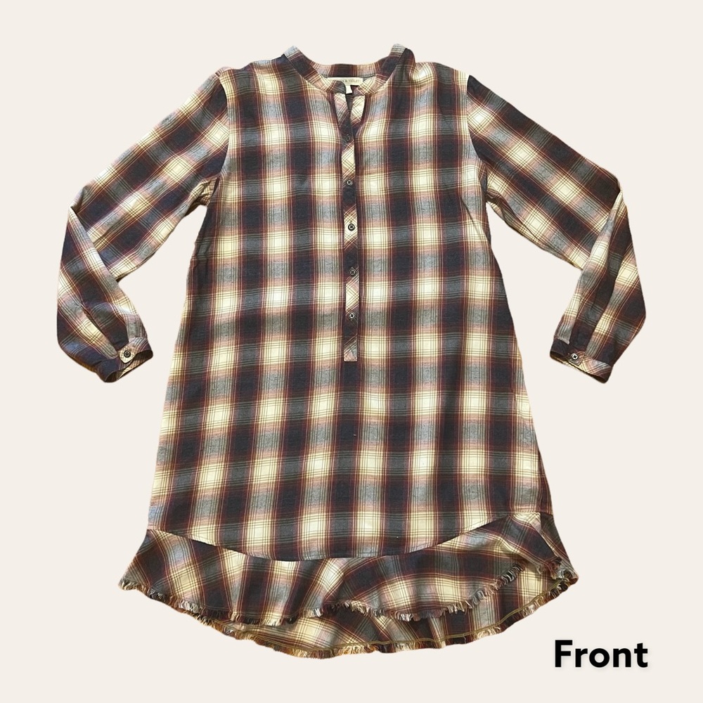 Chelsea & Violent Long Sleeve Plaid Dress